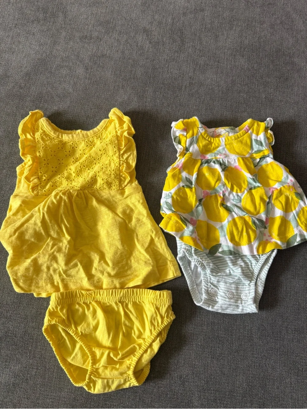 Carter's Yellow Dress & Lemon Print Bodysuit